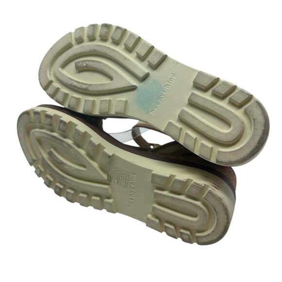 See by Chloe Robin Platform Wedge Sandals Leather Cream Tan Size 37 US 7 - Picture 13 of 15